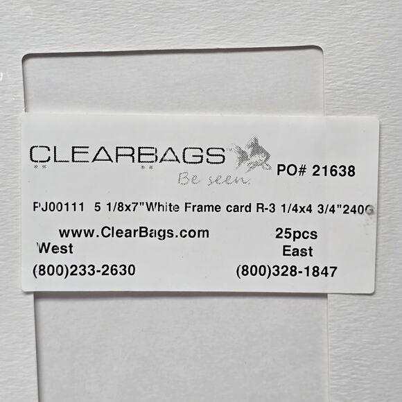 White Frame Card Cardstock Double Paper Adhesive Seal 5 1/8" x 7" 58 Cards - Picture 4 of 8
